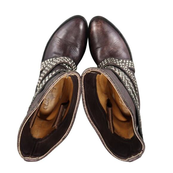 Old Gringo Boots Womens 6 Moto Western Queentia Short Leather Stud Biker Pull On - Picture 8 of 16